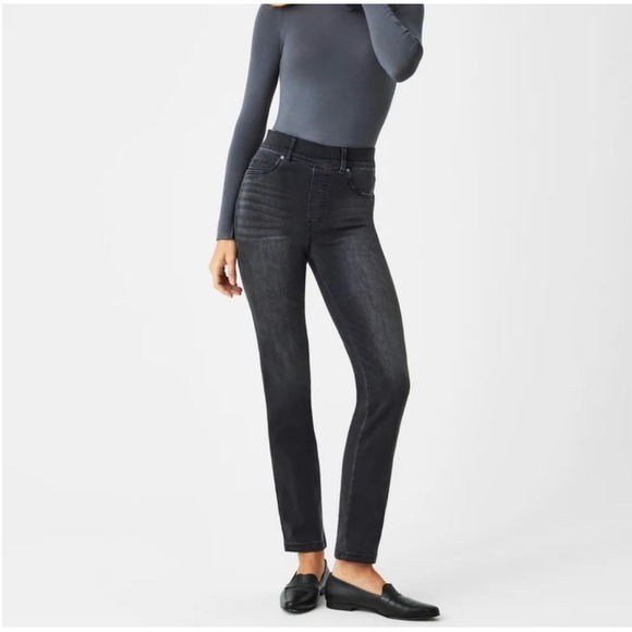 SPANX Women's Medium Wash Pull-On Denim Jeggings Comfort Stretch Pants - Picture 1 of 4